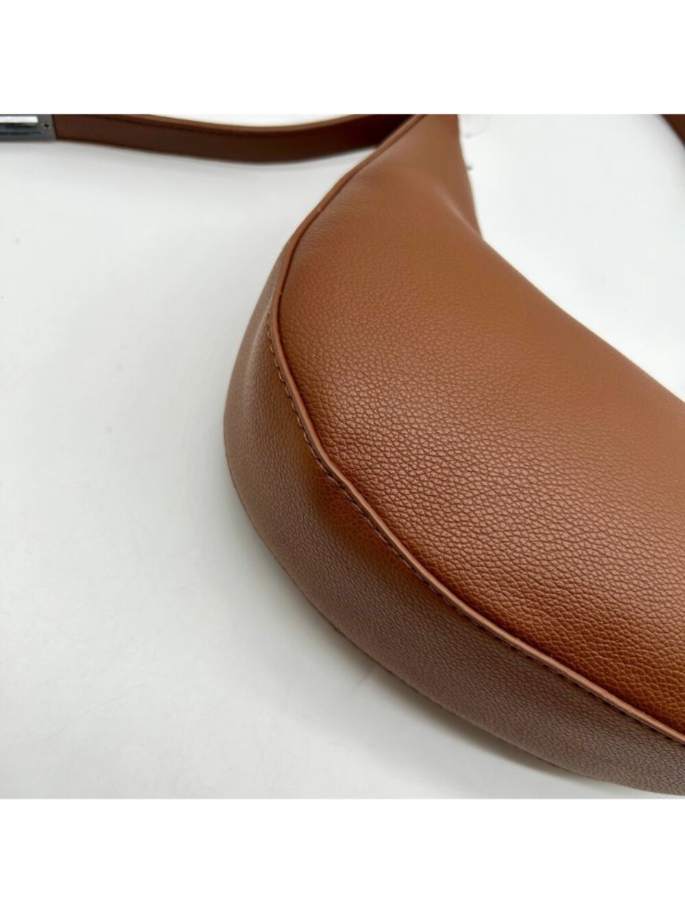 Like Dreams Brown Leather Crescent-Shaped Shoulder Bag - Picture 9 of 10